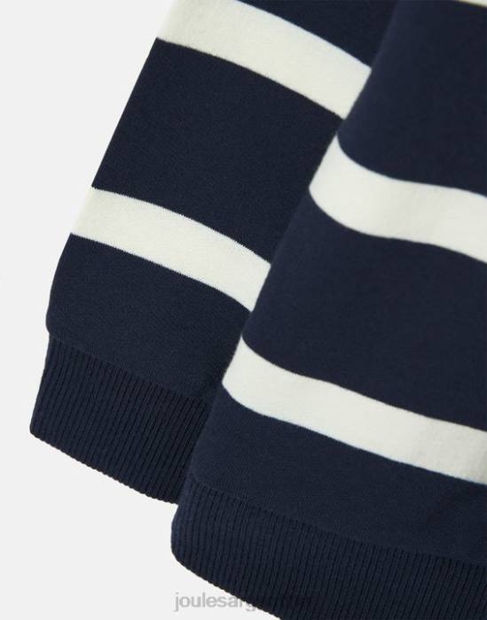 Joules sudadera finn 1/2 cremallera 2-12 años Niños raya azul marino vestir 64BB349